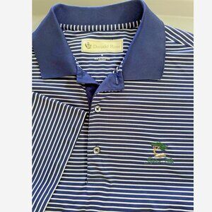 DONALD ROSS Blue Stripe Polo Shirt Medium Juniper Hills
